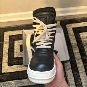 Designer High-Top Black Sneakers
